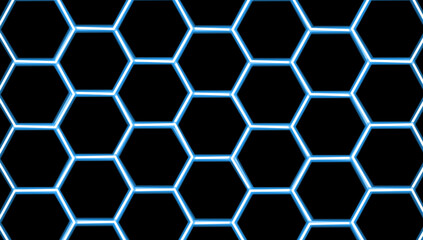 Blue Hexagon Background, Great for Posters, Banners and Banners