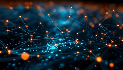 Fototapeta premium High-tech cybersecurity interface displaying network details