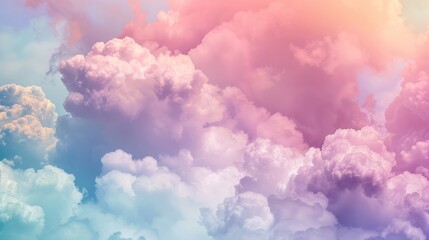 The sky background has a white cloud texture with a hint of pink, nature wallpaper.