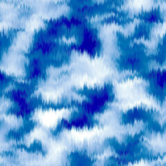 Water blur degrade alcohol ink texture background. Seamless liquid flow stripe effect. Distorted tie dye wash variegated fluid blend. Repeat ombre pattern for sea, ocean, nautical maritime backdrop