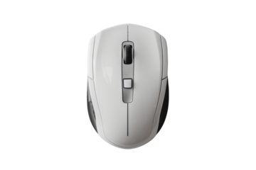 White Wireless Computer Mouse isolated on white background