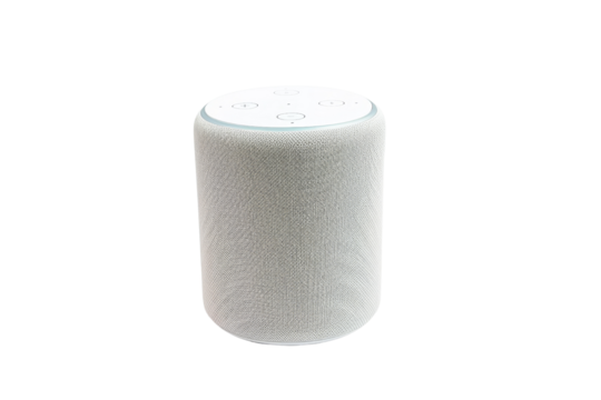White Smart Speaker isolated on white background