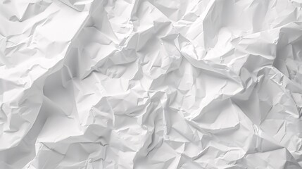 Obraz premium Abstract Crumpled White Paper Texture.