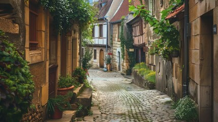 Naklejka premium street in town