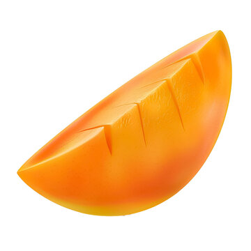 A realistic slice of mango showcasing its vibrant ora c6c50dd7-c87b-4e9f-aa05-118f1564289d 4
