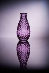 glass vase on a plain background