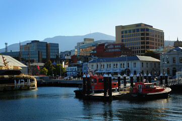 Obraz premium The city of Hobart, Tasmania, Australia