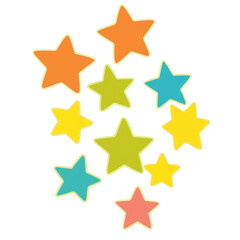 Star cute sticker isolated on transparent background png royalty-free image. Free for use & download.
