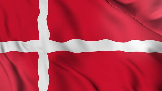 denmark shiny realistic 3d background national waving flag