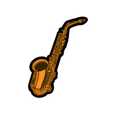 Naklejka premium Saxophone icon PNG