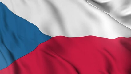 czech republic shiny realistic 3d background national waving flag