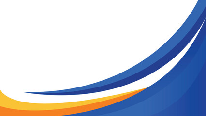 Blue abstract banner background vector illustration with orange stripe and copy space for design. Perfect for banner, background,  wallpaper, flyer, template, and presentation © VYCstore