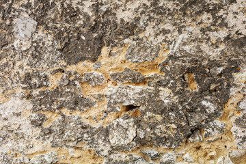 Rough Stone Wall with Natural Erosion Patterns