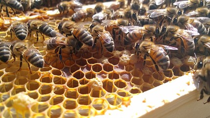 Detailed Inspection of Bee Hive Frames