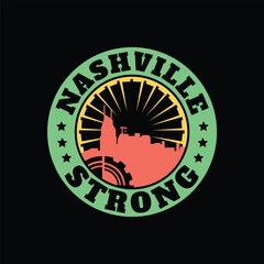 nashville t shirt design icon 