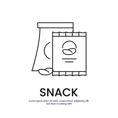snack thin outline icon vector design good for web or mobile app