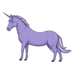 Obraz premium Unicorn cute sticker isolated on transparent background