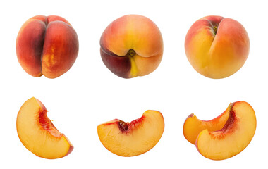 Isolated PNG Peach Fruit, GENERATIVE AI