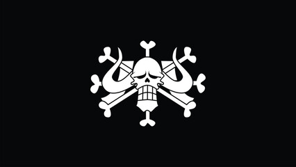 symbol of flag in isolated black background