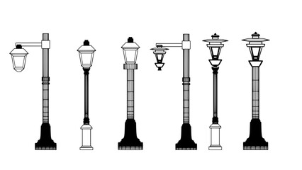 Iron lighting pole