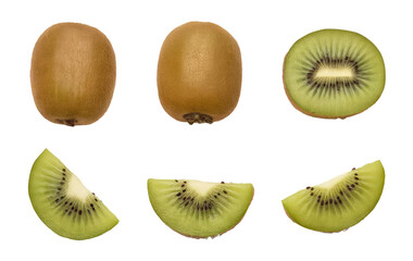 Fototapeta premium Isolated PNG kiwi Fruit, GENERATIVE AI