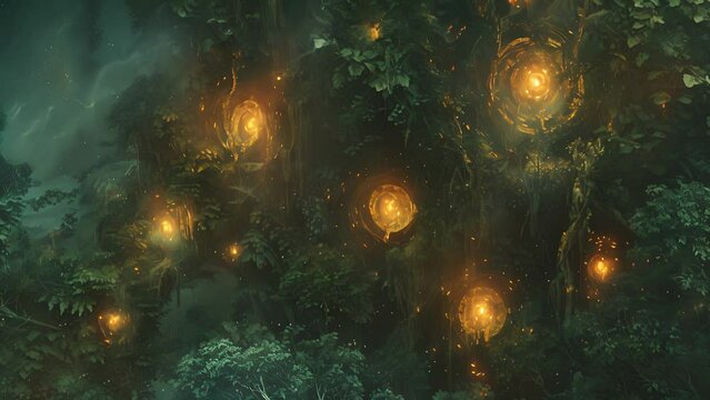 Hidden away in the islands tangled undergrowth a series of cryptic glowing portals can be found each one leading to a different place and time.