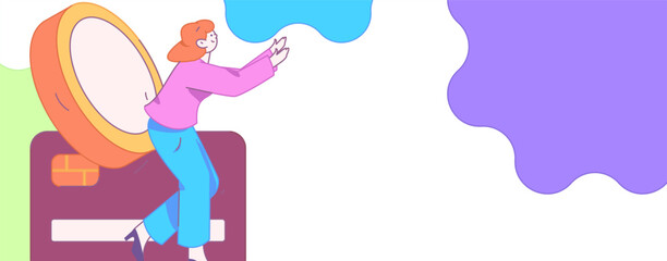 Online shopping payment security character flat vector concept operation hand drawn illustration
