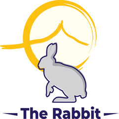 Cool illustration of a rabbit silhouette