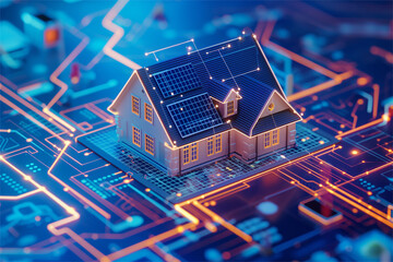 Obraz premium Digital Innovation in Architectural Home Design