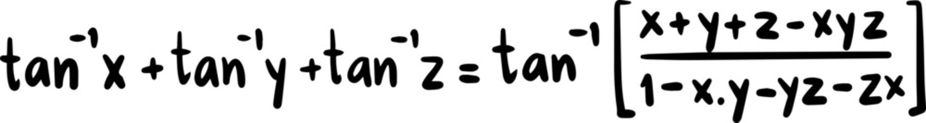 inverse trigonometric functions handwritten