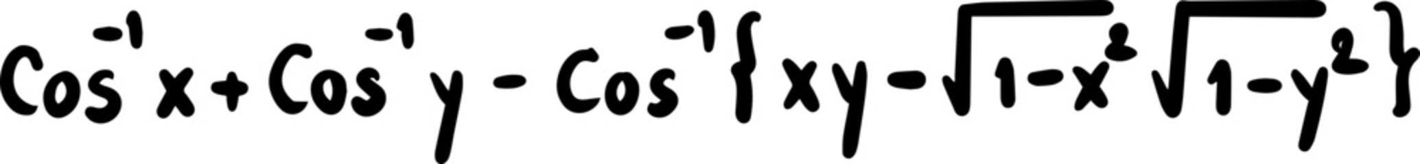 inverse trigonometric functions handwritten