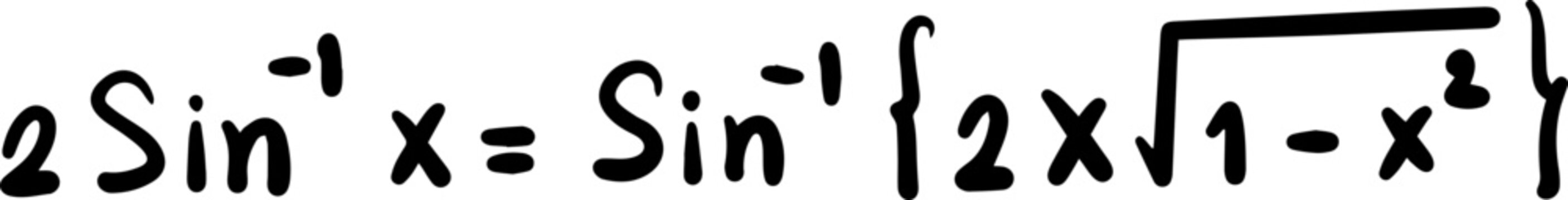 inverse trigonometric functions handwritten