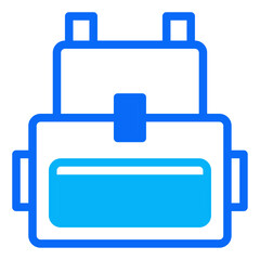 Backpack solid duo tone icon. vector glyph icon for mobile app, website, logo and presentation design.