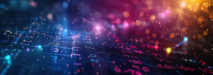 Obraz premium Colorful Math formula Banner Concept