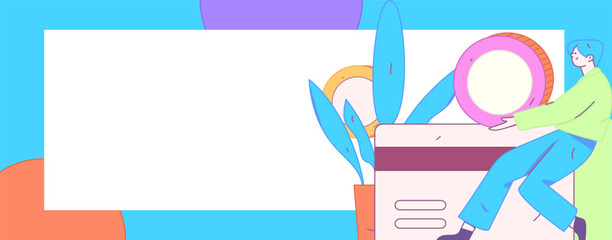 Online shopping payment security character flat vector concept operation hand drawn illustration
