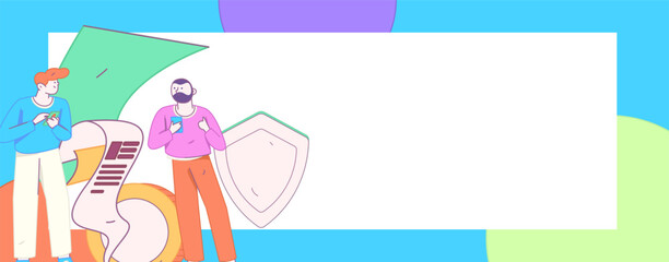 Online shopping payment security character flat vector concept operation hand drawn illustration
