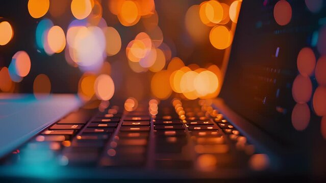 A closeup of a scriptwriter using AIpowered software to analyze and improve dialogue and character development in a film script.