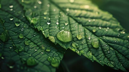 Droplets of Water on Leaf s Surface
