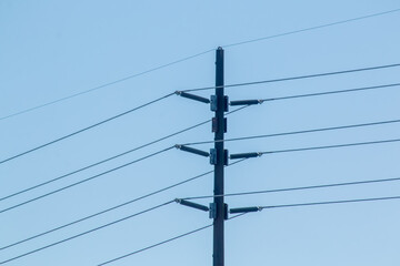 An electrical pylon and power lines