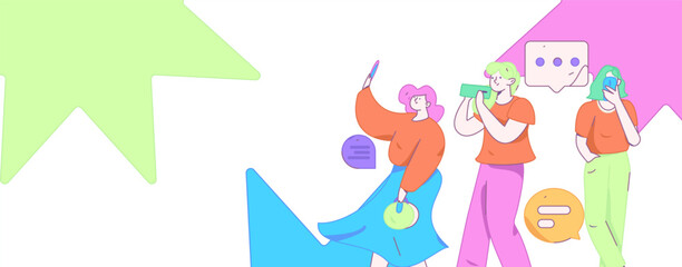 Communicate with consultants flat vector character concept operation hand drawn illustration
