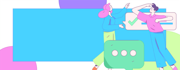 Communicate with consultants flat vector character concept operation hand drawn illustration
