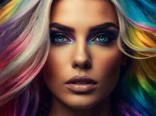 Fototapeta premium An award-winning half-body portrait showcasing the mesmerizing beauty of captivating eyes, demonstrating exceptional artistry and skill in capturing the essence of the subject.