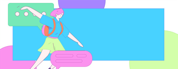 Communicate with consultants flat vector character concept operation hand drawn illustration
