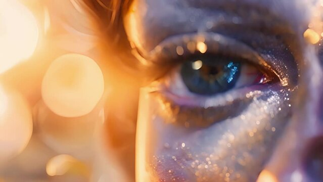 A closeup of a face with a perfectly contoured nose thanks to the guidance of an AR makeup tutorial.