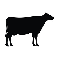 Cow shadow vector icon. Cow eid ul adha icon vector shadow