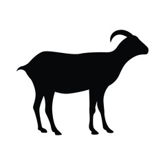 Goat shadow vector icon. Goat eid ul adha icon vector shadow