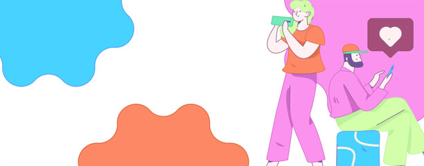 Communicate with consultants flat vector character concept operation hand drawn illustration
