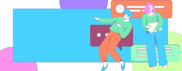 Communicate with consultants flat vector character concept operation hand drawn illustration
