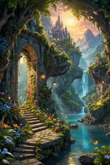 Obraz premium Magical Forest Gateway.