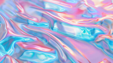 Fototapeta premium Holographic abstract background with waves